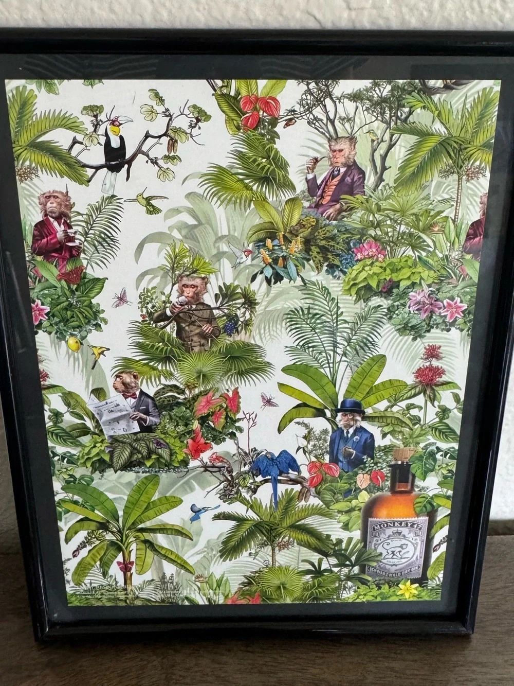 Monkey 47 Dry Gin Floral Botanical Print Advertisement Art